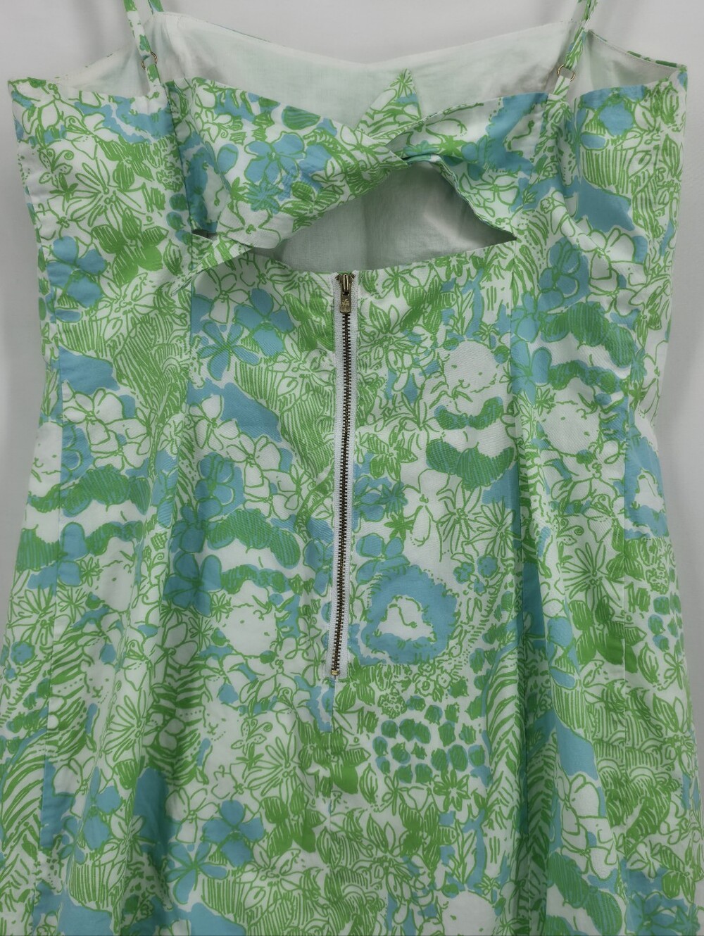 Lilly Pulitzer Green and Blue Floral Mini Dress - Picture 9 of 14